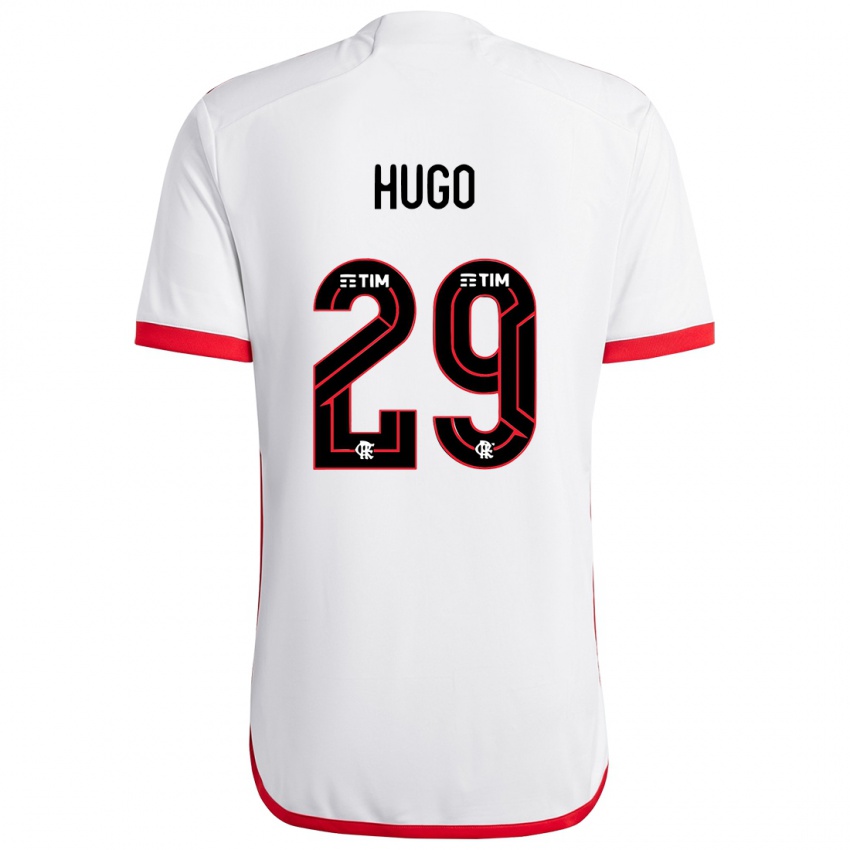 Niño Camiseta Victor Hugo #29 Blanco Rojo 2ª Equipación 2024/25 La Camisa Perú