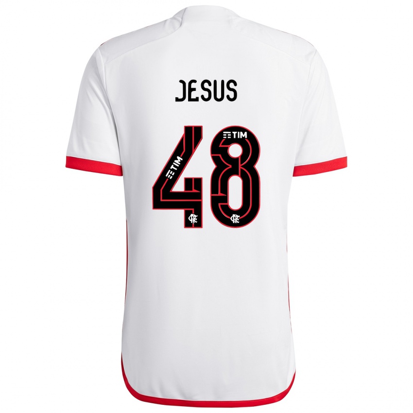 Niño Camiseta Igor Jesus #48 Blanco Rojo 2ª Equipación 2024/25 La Camisa Perú