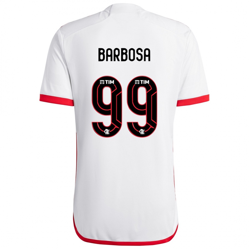 Niño Camiseta Gabriel Barbosa #99 Blanco Rojo 2ª Equipación 2024/25 La Camisa Perú