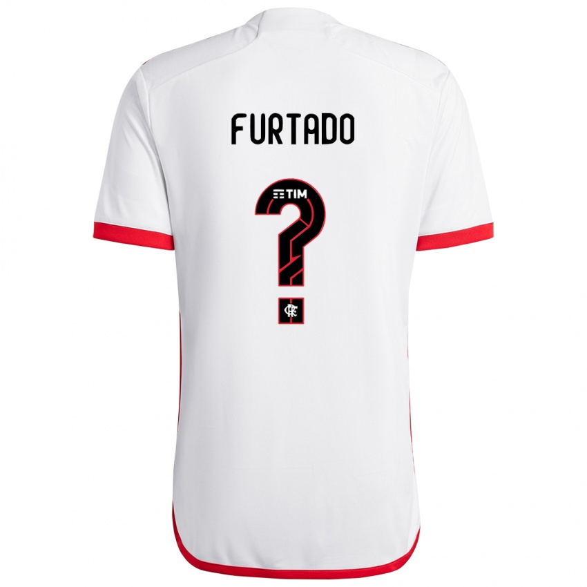 Niño Camiseta Lucas Furtado #0 Blanco Rojo 2ª Equipación 2024/25 La Camisa Perú