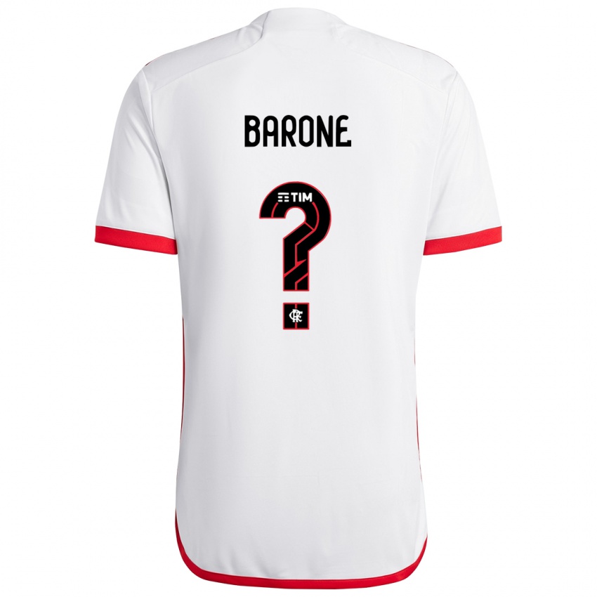 Niño Camiseta Caio Barone #0 Blanco Rojo 2ª Equipación 2024/25 La Camisa Perú