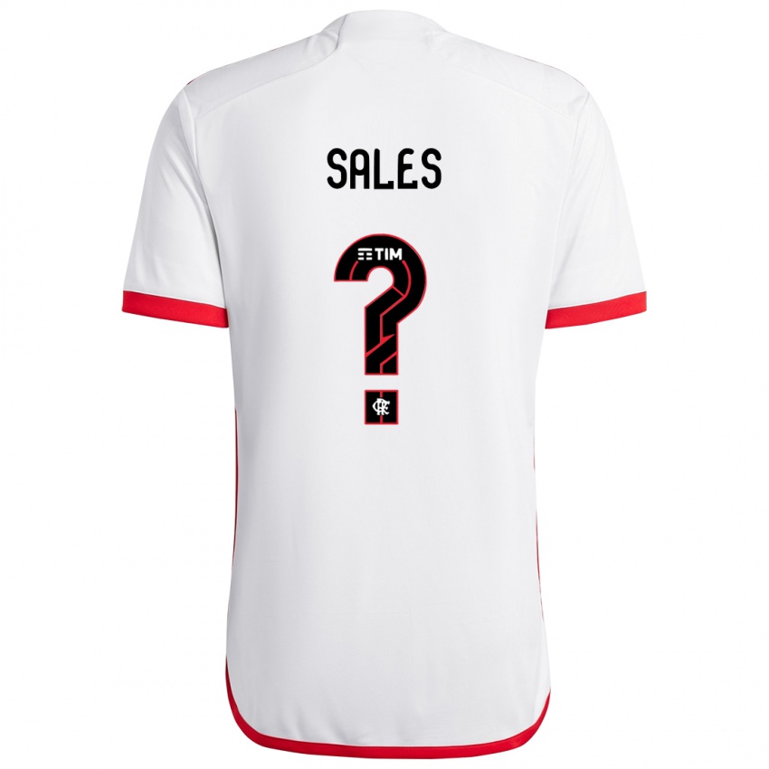 Niño Camiseta Daniel Sales #0 Blanco Rojo 2ª Equipación 2024/25 La Camisa Perú