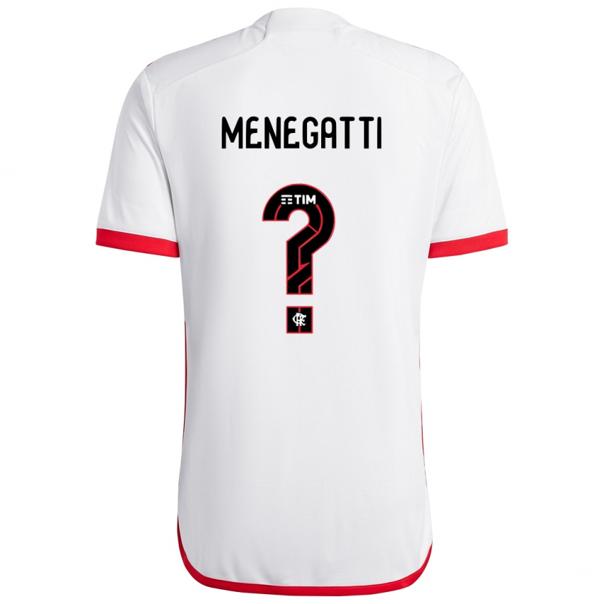 Niño Camiseta Kauan Menegatti #0 Blanco Rojo 2ª Equipación 2024/25 La Camisa Perú