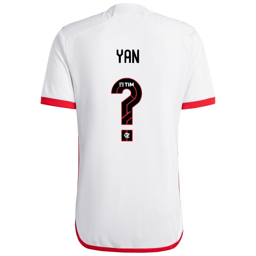 Niño Camiseta Wallace Yan #0 Blanco Rojo 2ª Equipación 2024/25 La Camisa Perú