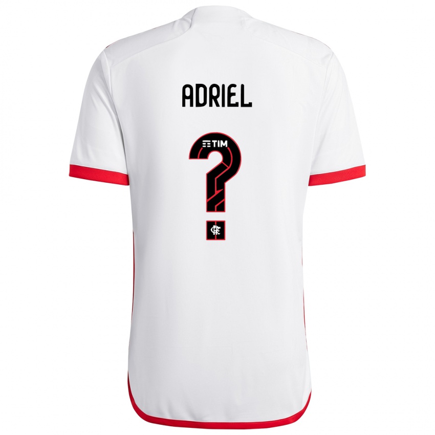 Niño Camiseta Adriel #0 Blanco Rojo 2ª Equipación 2024/25 La Camisa Perú