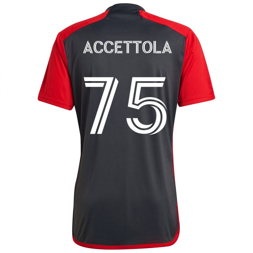 Hombre Camiseta Luca Accettola #75 Rojo Grayn 1ª Equipación 2024/25 La Camisa Perú