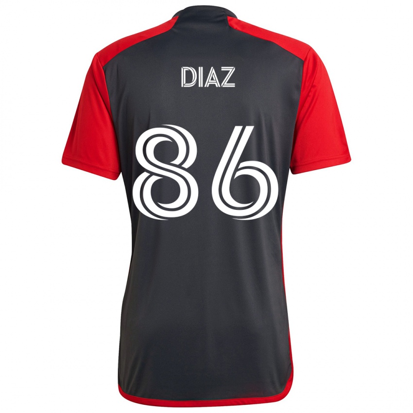 Hombre Camiseta Alec Díaz #86 Rojo Grayn 1ª Equipación 2024/25 La Camisa Perú