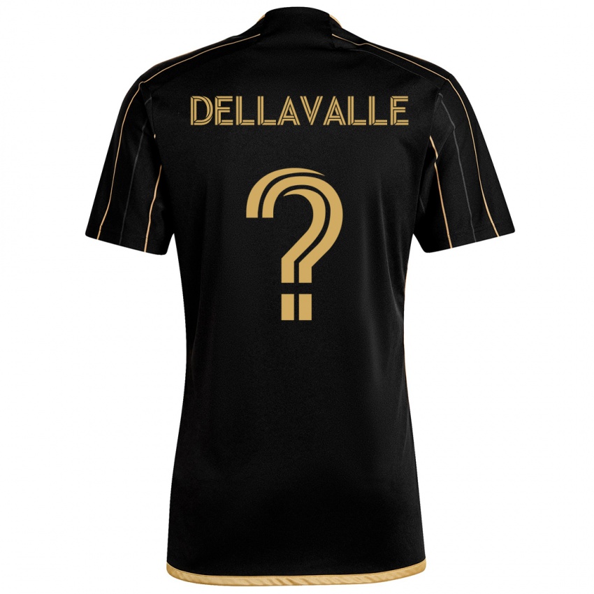 Hombre Camiseta Lorenzo Dellavalle #0 Oro Negro 1ª Equipación 2024/25 La Camisa Perú