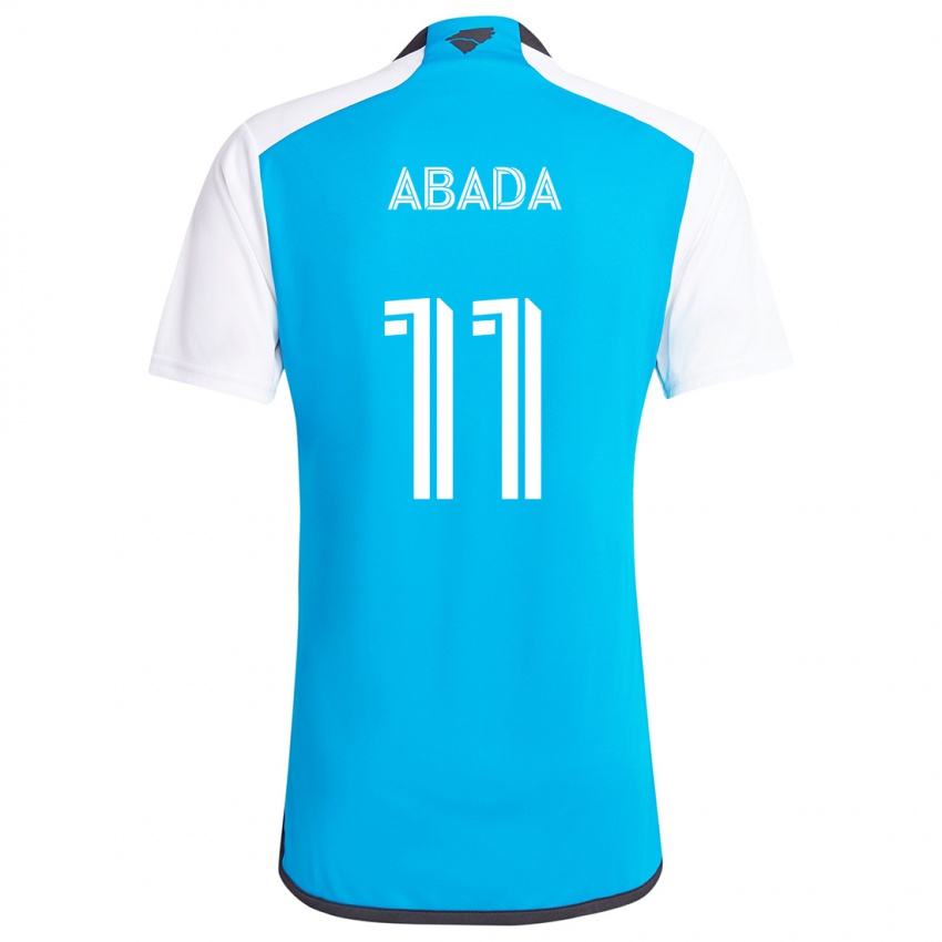 Hombre Camiseta Liel Abada #11 Azul Blanco 1ª Equipación 2024/25 La Camisa Perú