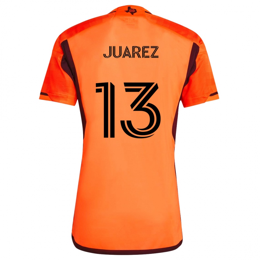 Hombre Camiseta Jathan Juarez #13 Naranja Negro 1ª Equipación 2024/25 La Camisa Perú