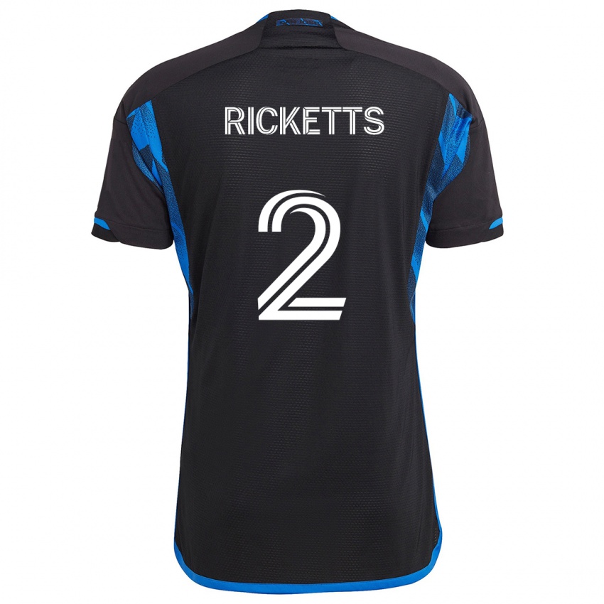 Hombre Camiseta Jamar Ricketts #2 Azul Negro 1ª Equipación 2024/25 La Camisa Perú