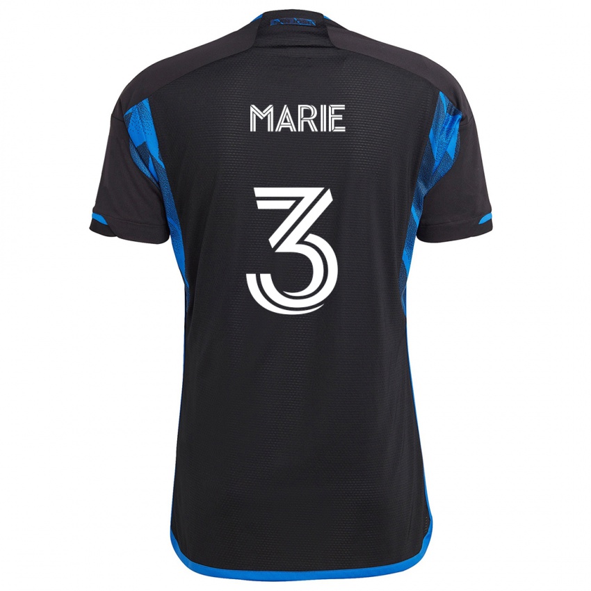 Hombre Camiseta Paul Marie #3 Azul Negro 1ª Equipación 2024/25 La Camisa Perú