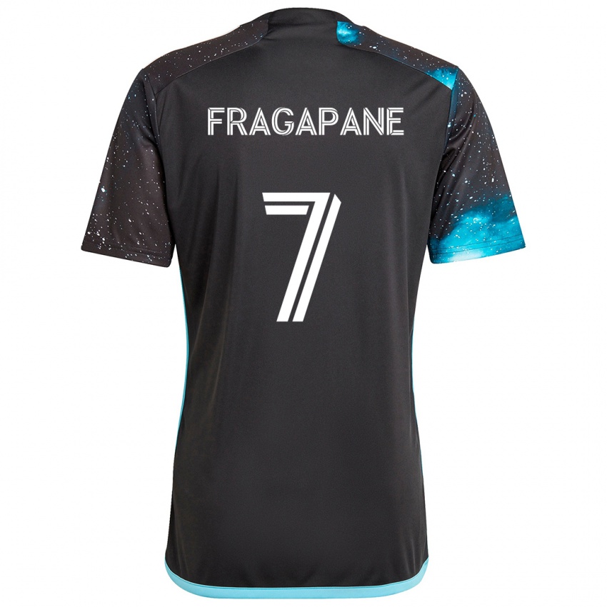 Hombre Camiseta Franco Fragapane #7 Azul Negro 1ª Equipación 2024/25 La Camisa Perú