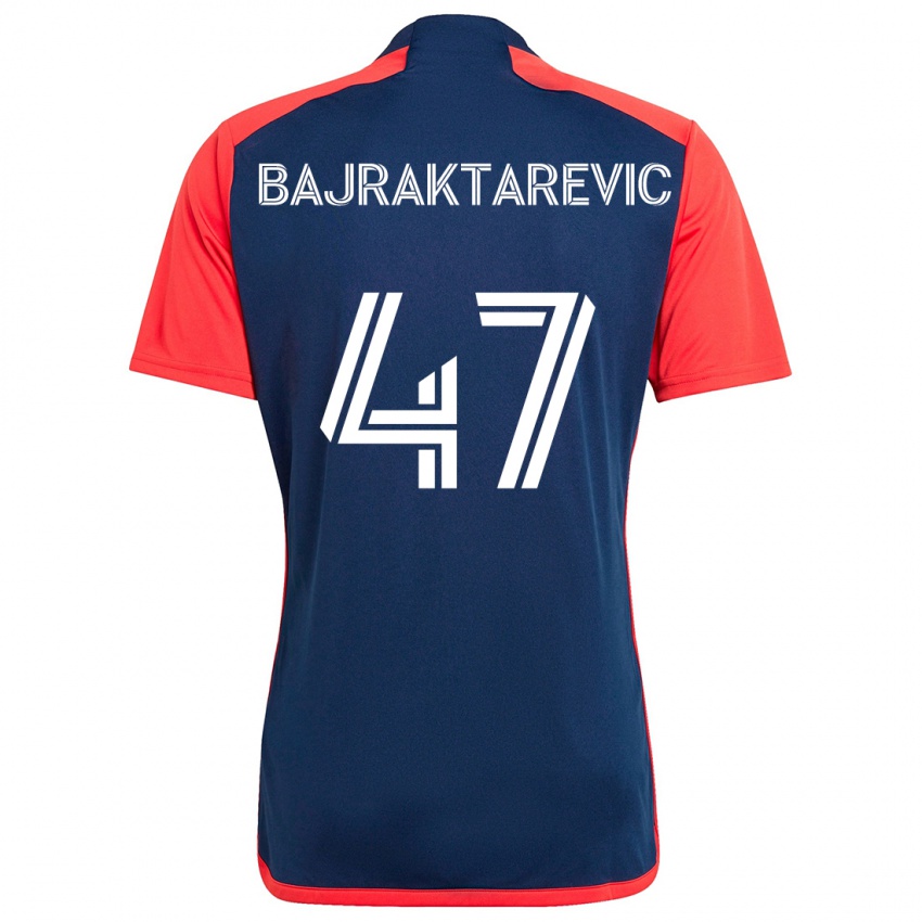 Hombre Camiseta Esmir Bajraktarevic #47 Azul Rojo 1ª Equipación 2024/25 La Camisa Perú