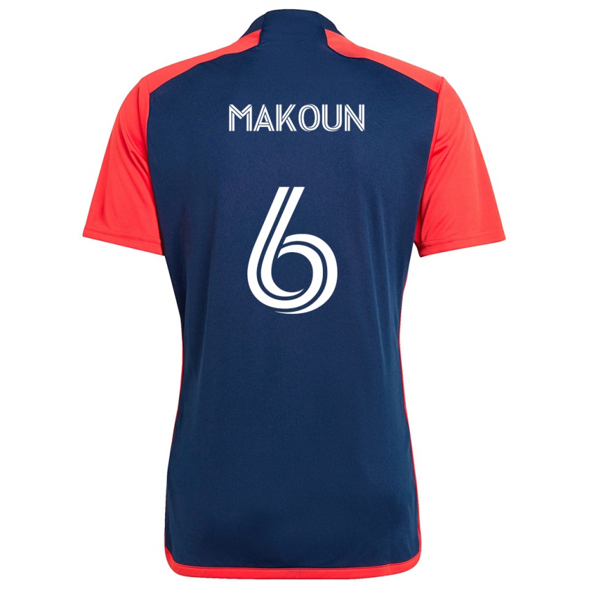 Hombre Camiseta Christian Makoun #6 Azul Rojo 1ª Equipación 2024/25 La Camisa Perú