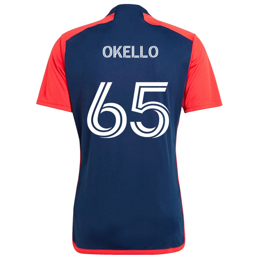 Hombre Camiseta Noble Okello #65 Azul Rojo 1ª Equipación 2024/25 La Camisa Perú