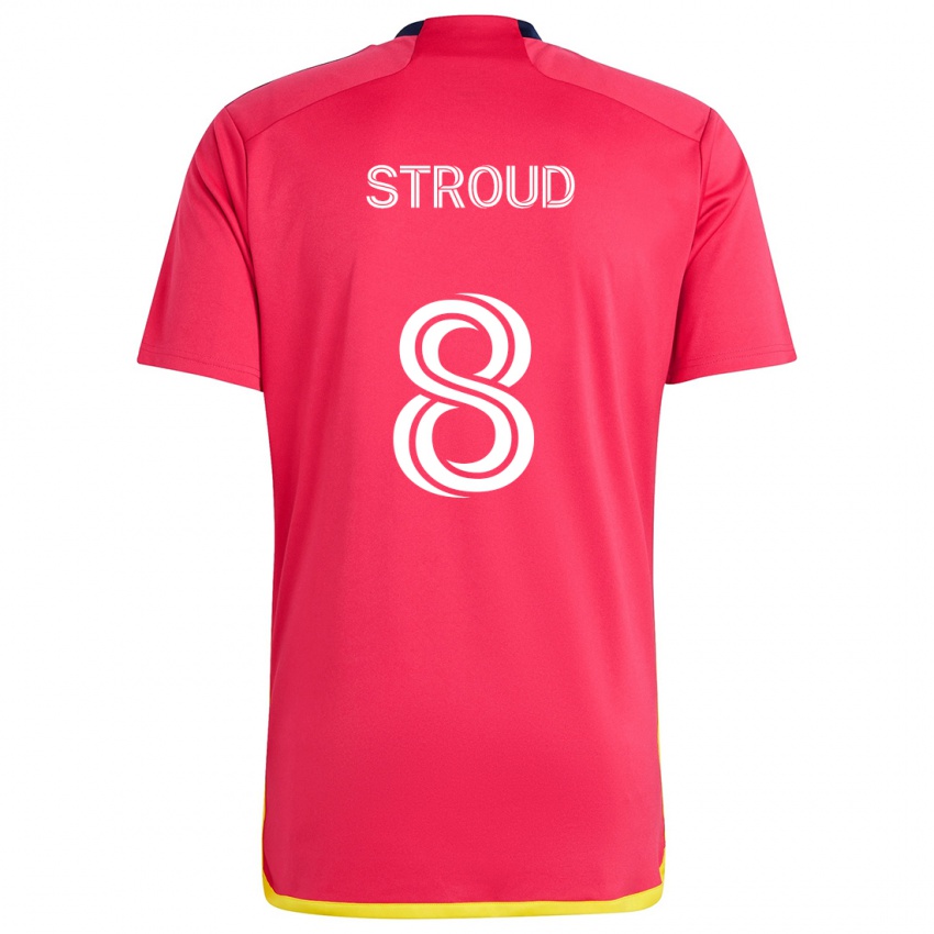 Hombre Camiseta Jared Stroud #8 Rojo Azul 1ª Equipación 2024/25 La Camisa Perú