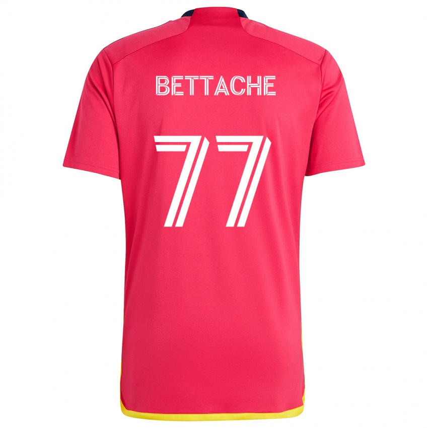 Hombre Camiseta Faysal Bettache #77 Rojo Azul 1ª Equipación 2024/25 La Camisa Perú