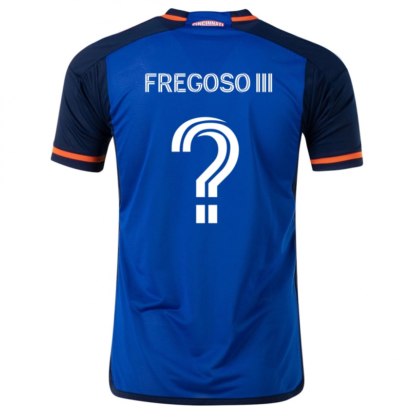 Hombre Camiseta Arturo Fregoso Iii #0 Azul Blanco 1ª Equipación 2024/25 La Camisa Perú