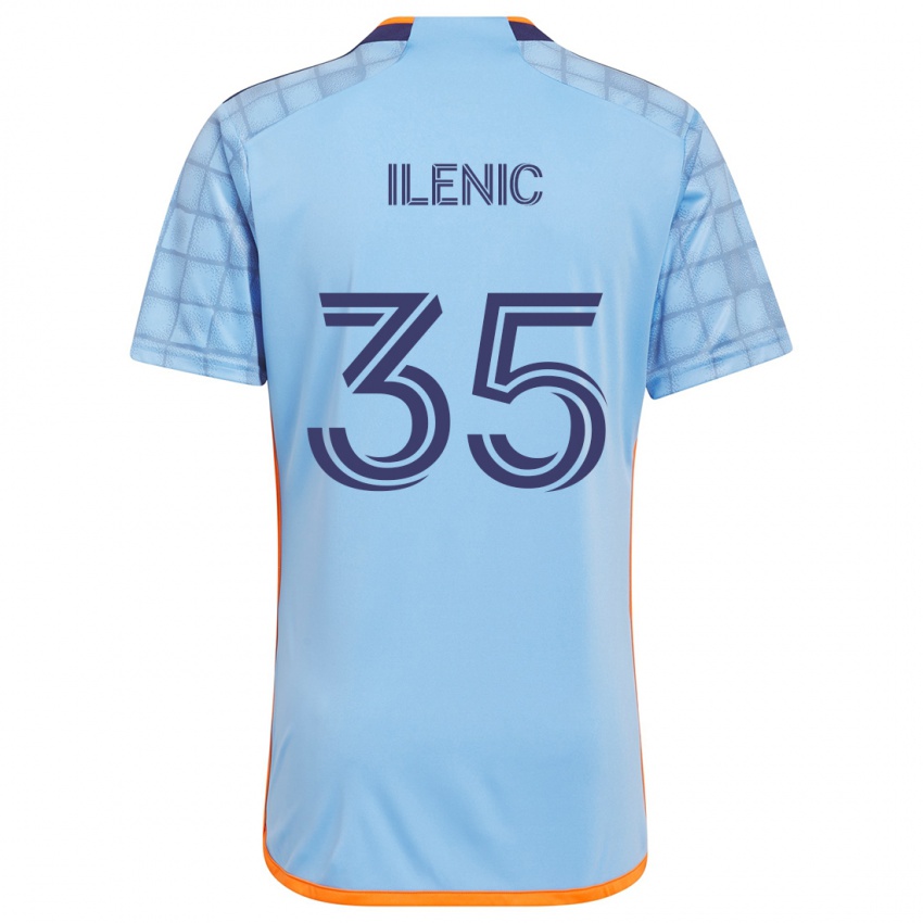 Hombre Camiseta Mitja Ilenic #35 Azul Naranja 1ª Equipación 2024/25 La Camisa Perú