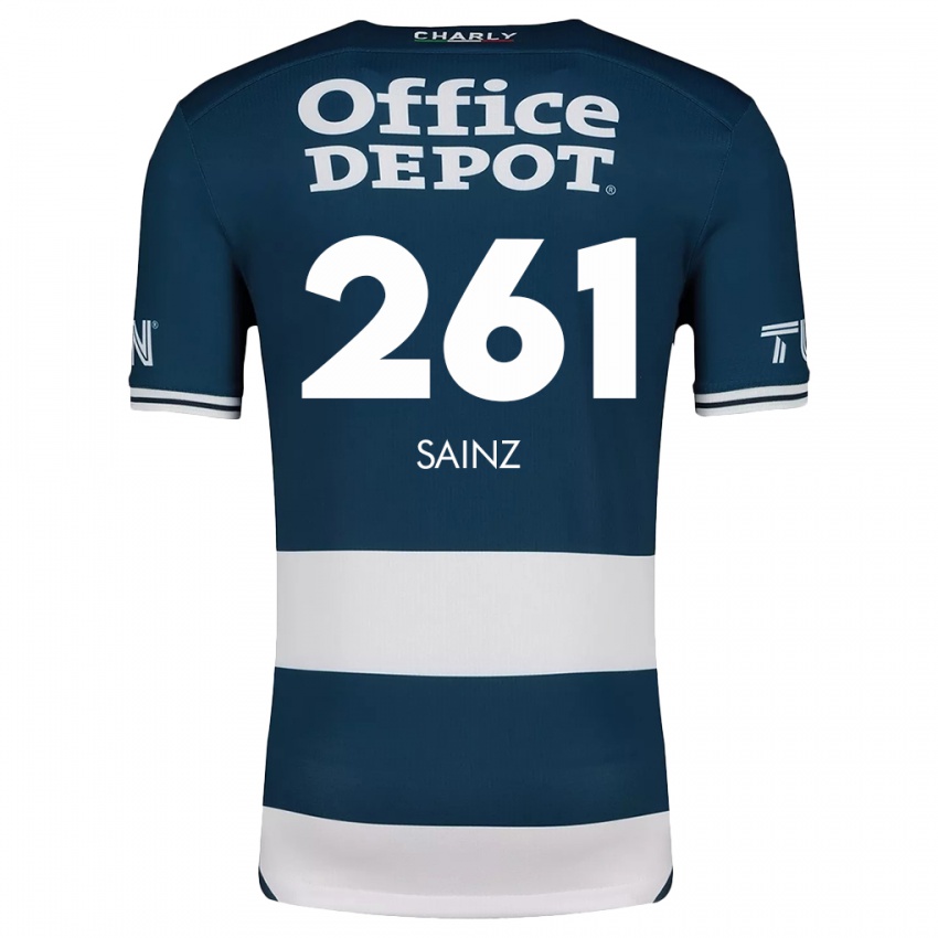 Hombre Camiseta Diego Sáinz #261 Azul Blanco 1ª Equipación 2024/25 La Camisa Perú