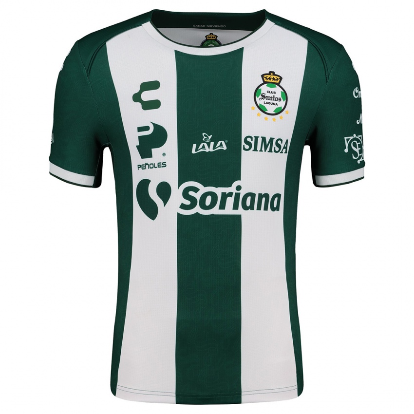 Hombre Camiseta Roberto Salazar #203 Verde Blanco 1ª Equipación 2024/25 La Camisa Perú