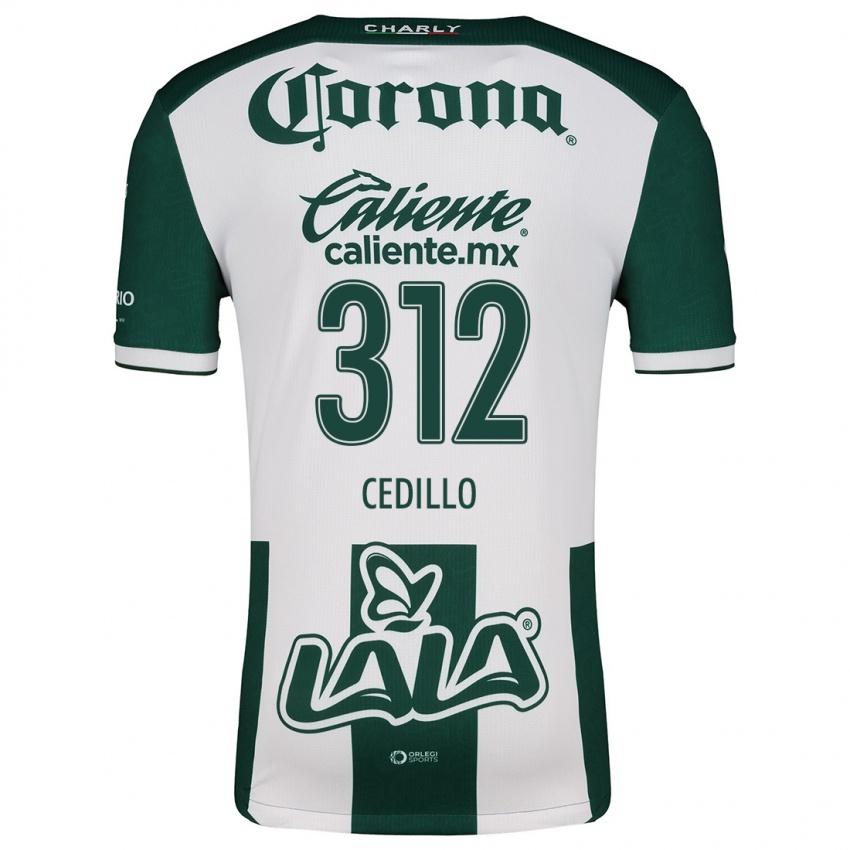 Hombre Camiseta Nelson Cedillo #312 Verde Blanco 1ª Equipación 2024/25 La Camisa Perú