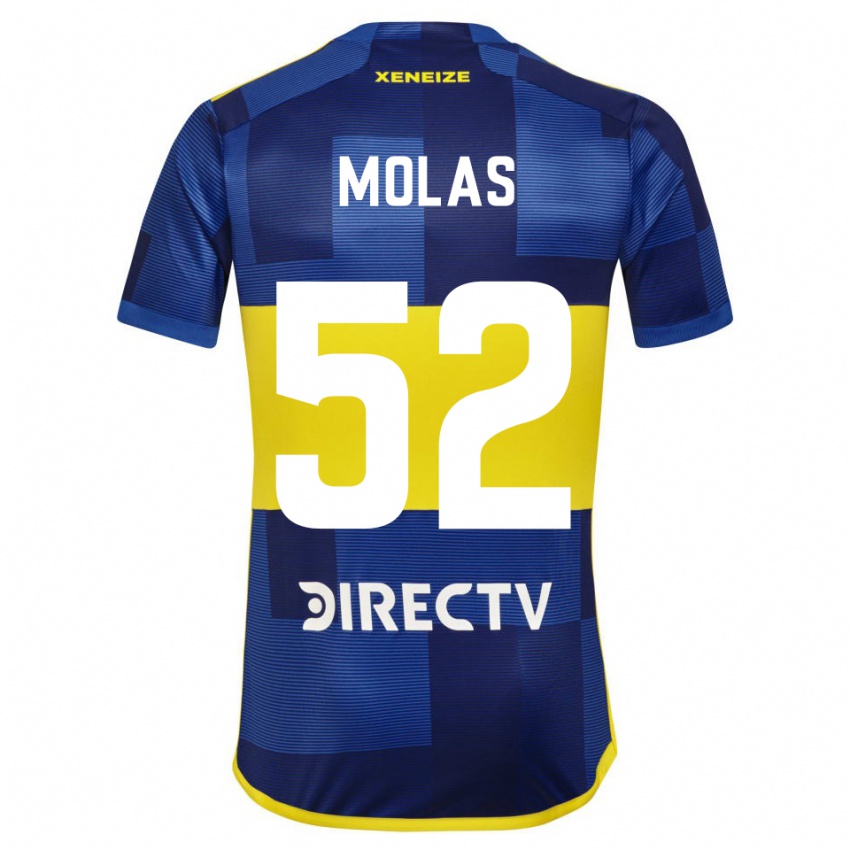 Hombre Camiseta Walter Molas #52 Azul Amarillo 1ª Equipación 2024/25 La Camisa Perú