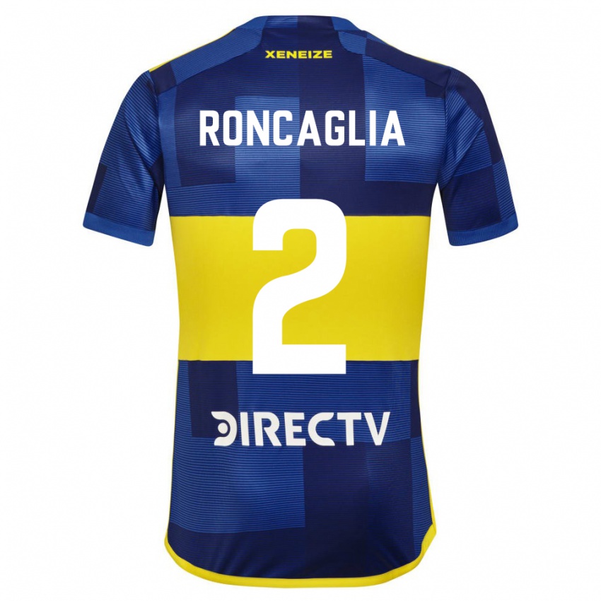 Hombre Camiseta Facundo Roncaglia #2 Azul Amarillo 1ª Equipación 2024/25 La Camisa Perú