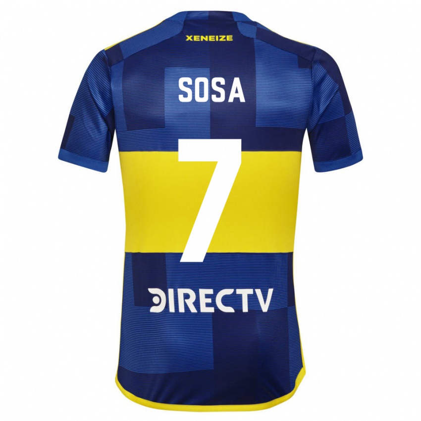 Hombre Camiseta Elián Sosa #7 Azul Amarillo 1ª Equipación 2024/25 La Camisa Perú