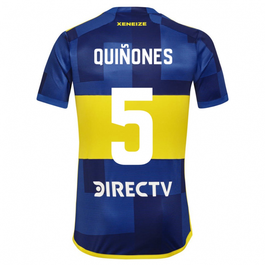 Hombre Camiseta Florencia Quiñones #5 Azul Amarillo 1ª Equipación 2024/25 La Camisa Perú