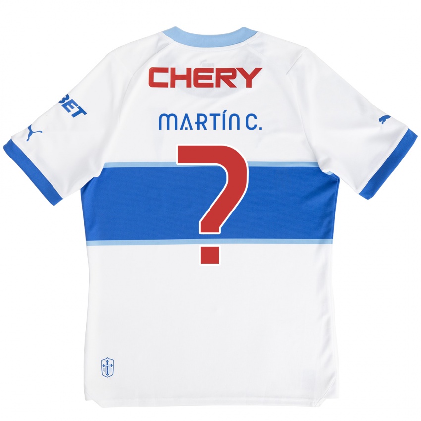 Hombre Camiseta Martín Contreras #0 Blanco Azul 1ª Equipación 2024/25 La Camisa Perú