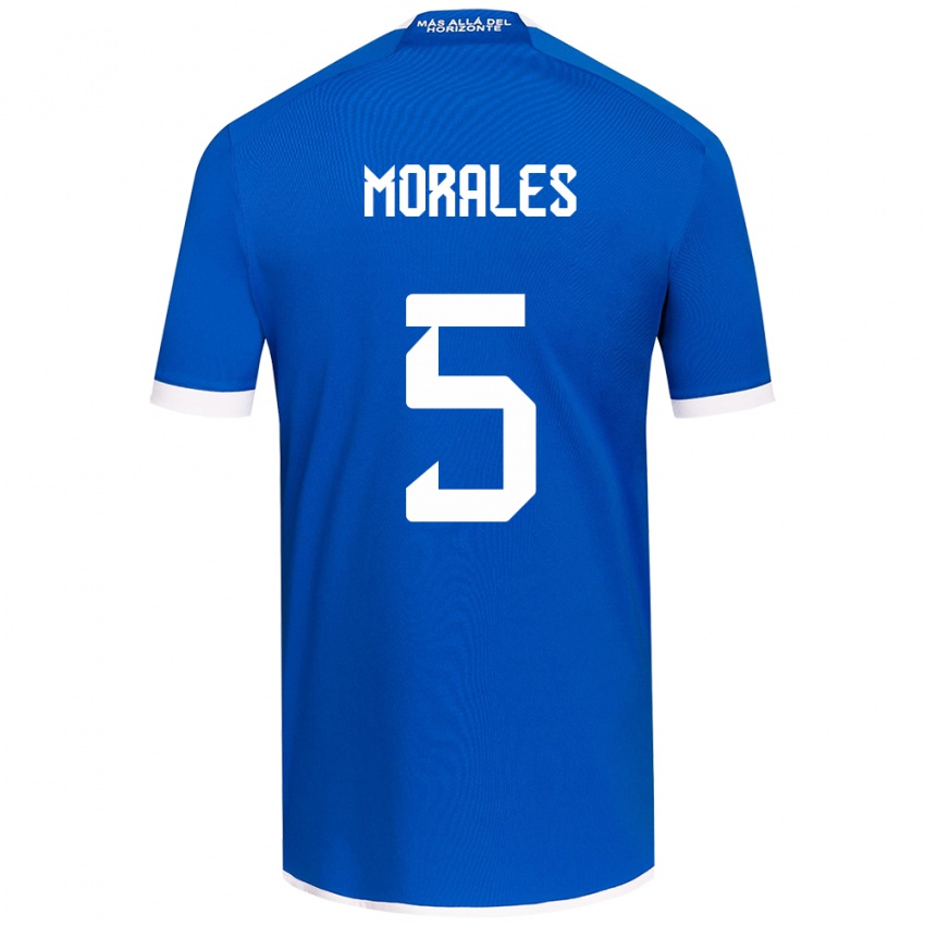 Hombre Camiseta Mariana Morales #5 Azul Blanco 1ª Equipación 2024/25 La Camisa Perú