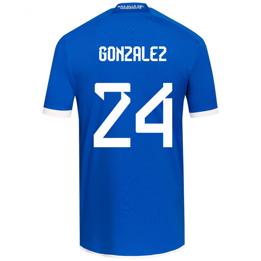 Hombre Camiseta Emma González #24 Azul Blanco 1ª Equipación 2024/25 La Camisa Perú