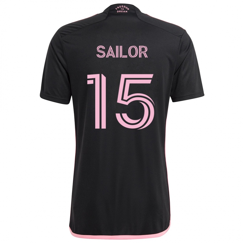 Hombre Camiseta Ryan Sailor #15 Negro 2ª Equipación 2024/25 La Camisa Perú