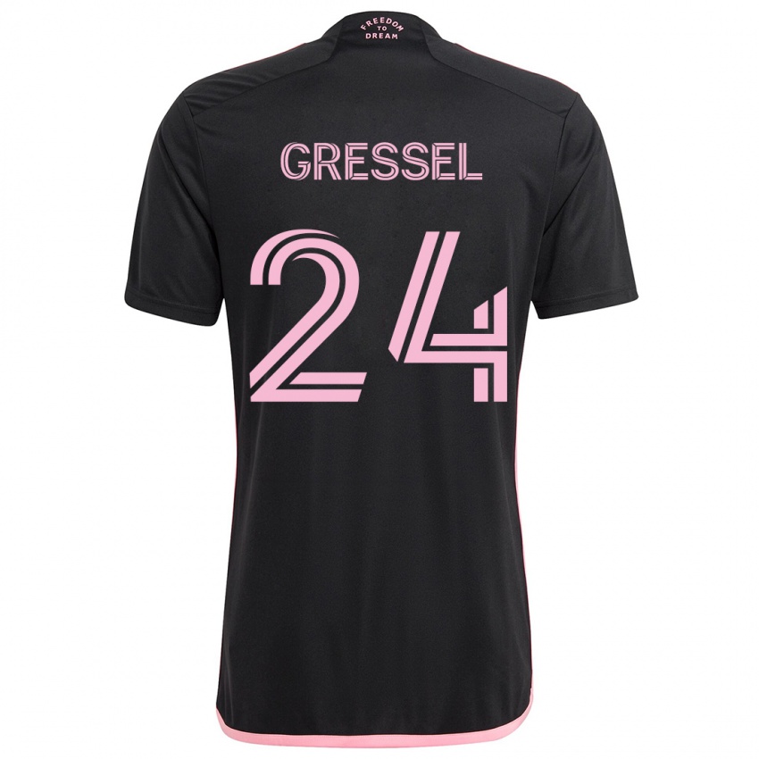 Hombre Camiseta Julian Gressel #24 Negro 2ª Equipación 2024/25 La Camisa Perú