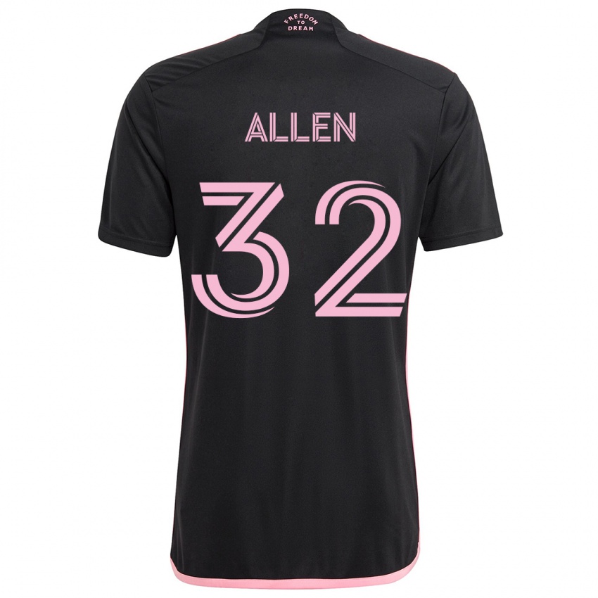 Hombre Camiseta Noah Allen #32 Negro 2ª Equipación 2024/25 La Camisa Perú