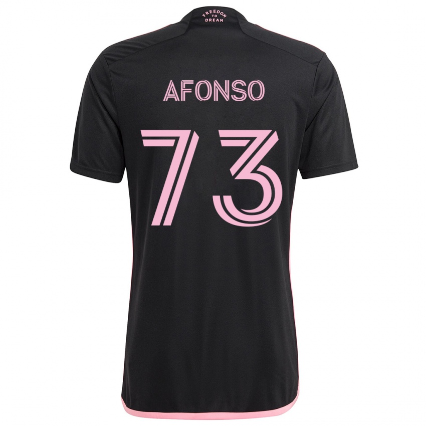 Hombre Camiseta Leo Afonso #73 Negro 2ª Equipación 2024/25 La Camisa Perú