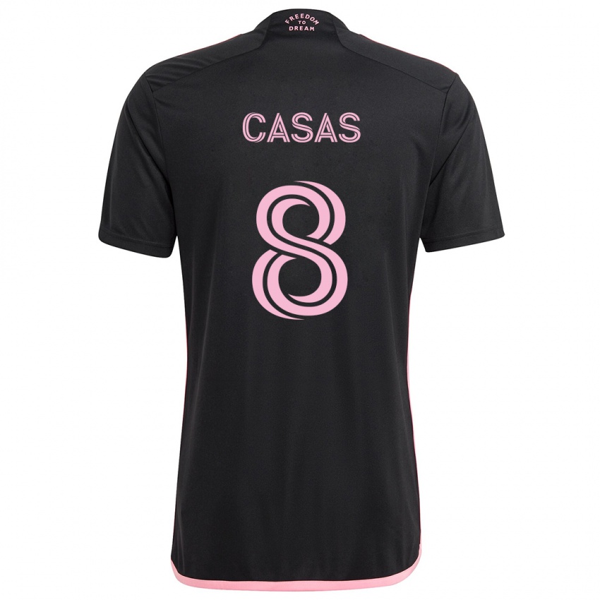 Hombre Camiseta Pep Casas #8 Negro 2ª Equipación 2024/25 La Camisa Perú