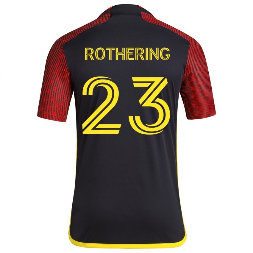 Hombre Camiseta Holly Rothering #23 Negro Rojo 2ª Equipación 2024/25 La Camisa Perú