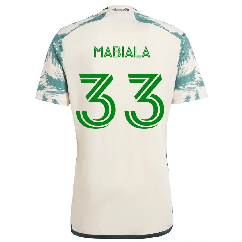 Hombre Camiseta Larrys Mabiala #33 Beige Marrón 2ª Equipación 2024/25 La Camisa Perú