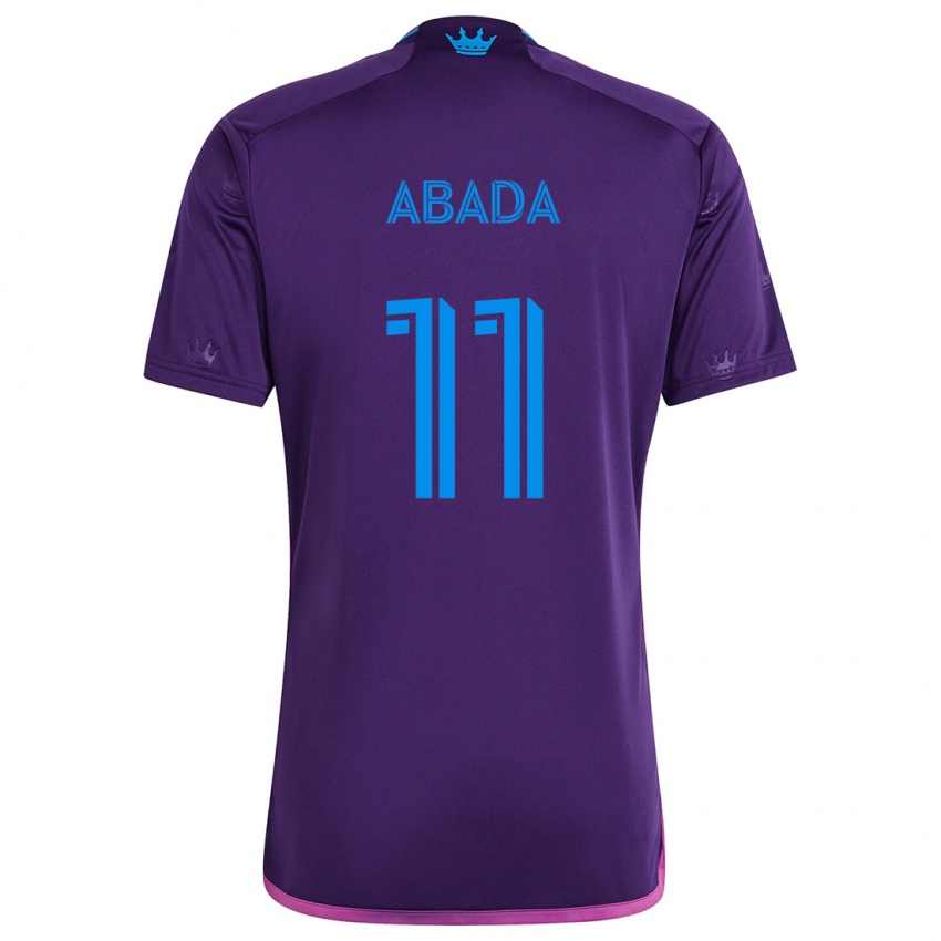 Hombre Camiseta Liel Abada #11 Azul Morado 2ª Equipación 2024/25 La Camisa Perú