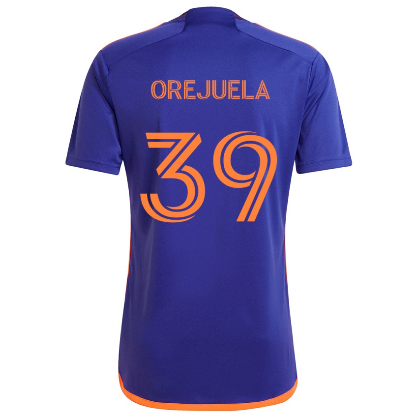 Hombre Camiseta Jesus Orejuela #39 Púrpura Naranja 2ª Equipación 2024/25 La Camisa Perú