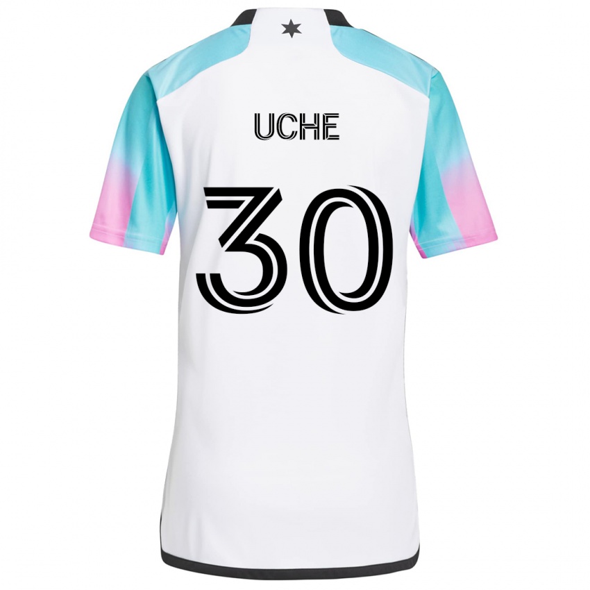 Hombre Camiseta Cc Uche #30 Blanco Azul Negro 2ª Equipación 2024/25 La Camisa Perú