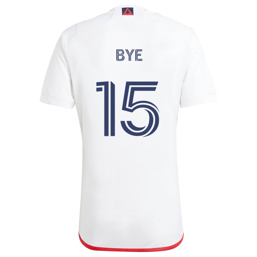 Hombre Camiseta Brandon Bye #15 Blanco Rojo 2ª Equipación 2024/25 La Camisa Perú