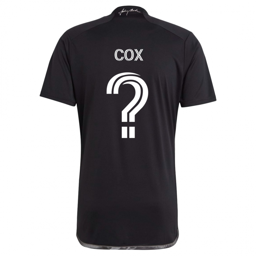 Hombre Camiseta Justin Cox #0 Negro 2ª Equipación 2024/25 La Camisa Perú