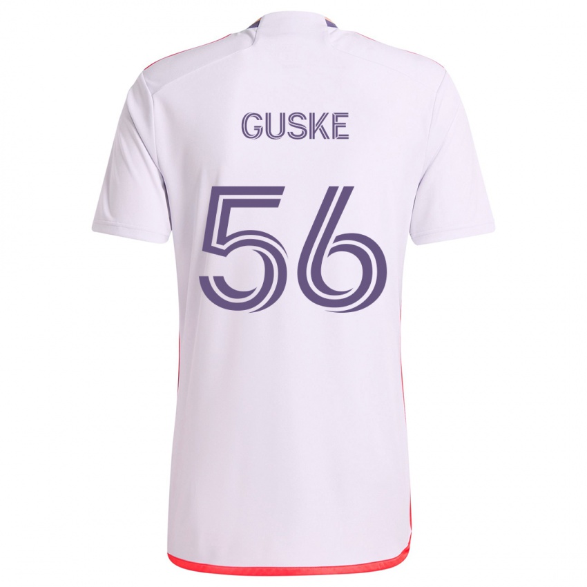 Hombre Camiseta Colin Guske #56 Blanco Rojo Púrpura 2ª Equipación 2024/25 La Camisa Perú