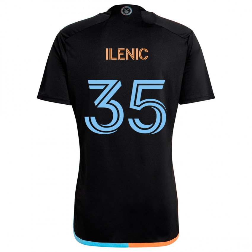 Hombre Camiseta Mitja Ilenic #35 Negro Naranja Azul 2ª Equipación 2024/25 La Camisa Perú