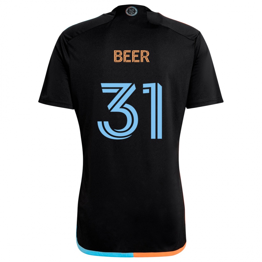 Hombre Camiseta Jack Beer #31 Negro Naranja Azul 2ª Equipación 2024/25 La Camisa Perú