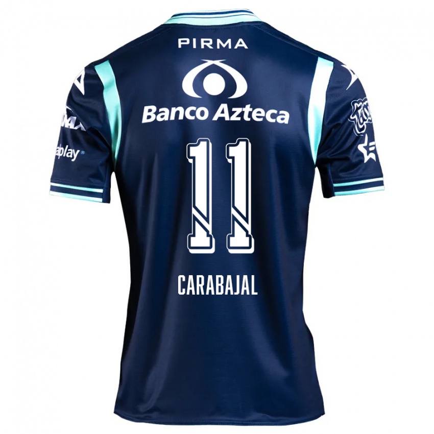 Hombre Camiseta Gabriel Carabajal #11 Azul Marino 2ª Equipación 2024/25 La Camisa Perú